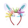 Frohe Ostern Hasenohren Stirnbänder mit gestreiftem Band Cartoon Dekorative Kopfbedeckung Foto Requisiten Cosplay Party Kostüm