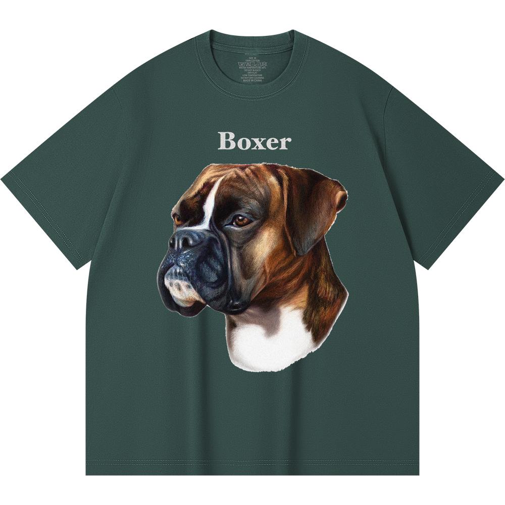 230GSM 100% Cotton T-Shirt Boxer Print Tees Funny Harajuku Style Combed Cotton Tshirt