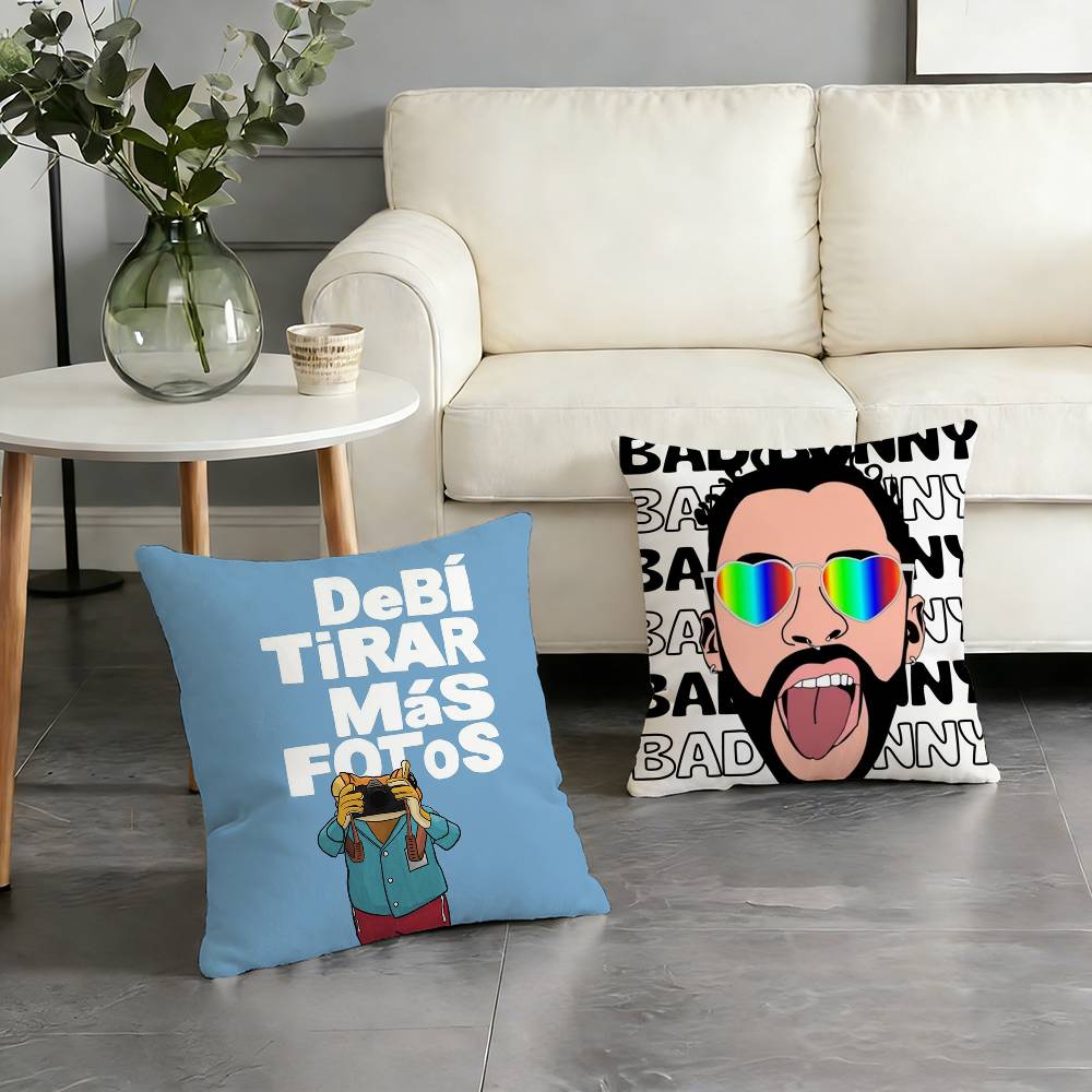 BBad BBunny DeBi DTMF Pillow Case for Sofa Living Room Home office Decor Protective Cover