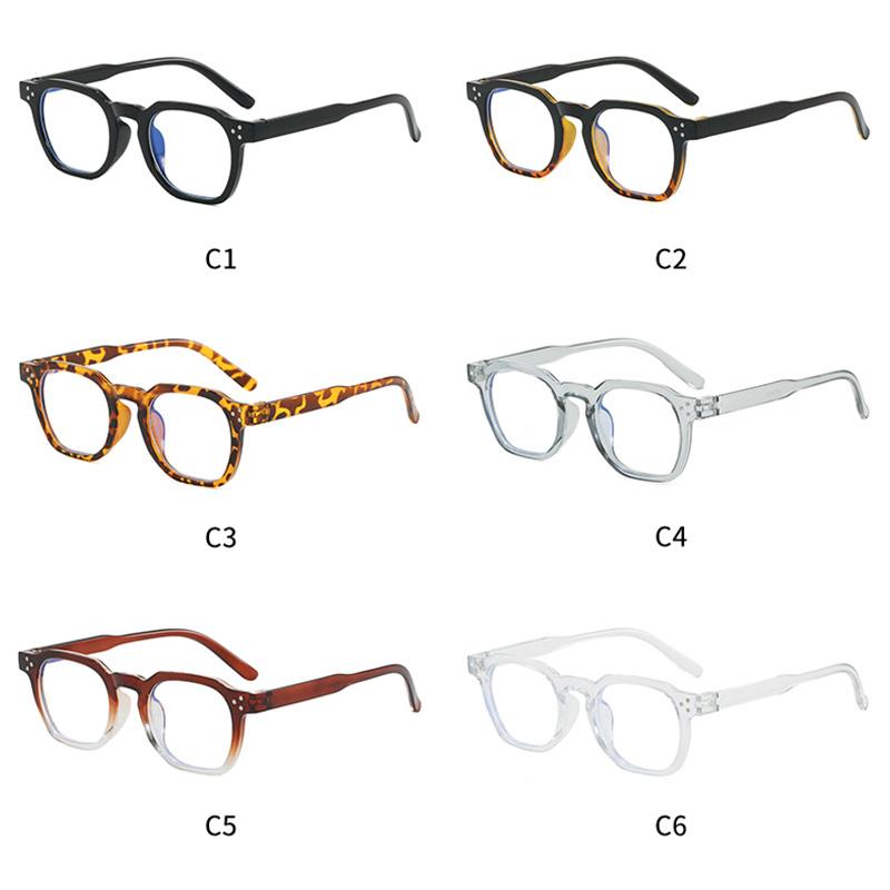 Simple Square Plastic Flat Light Glasses for Men and Women Fashion Trend Anti Blue Light Reading Eyewear