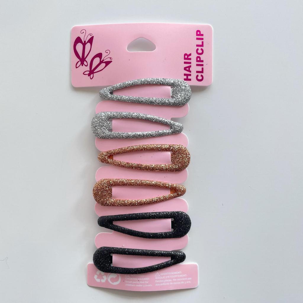 5cm Epoxy Resin Glitter BB Clip with Onion Powder Sequins - Colorful Hairpin for Girls, Bangs & Side Clip