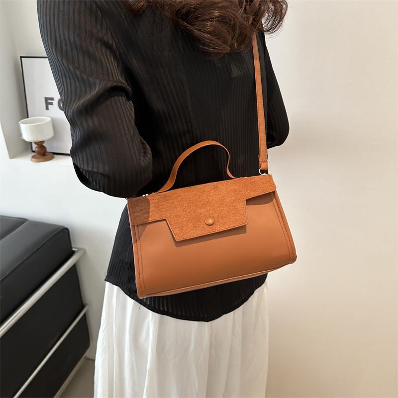 Chic Small Square Bag For Women In Black Brown Khaki Unique Stylish Design