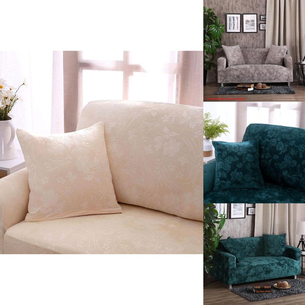 Plush Stretchable Sofa Cover Slipcover Great Elasticity Wrinkle Resistant