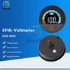 DC8-100V Rundes Digitalanzeige Voltmeter LED Digitales Voltmeter Panel Voltmeter Monitor Messgerät Anzeige Auto Zubehör Wasserdicht