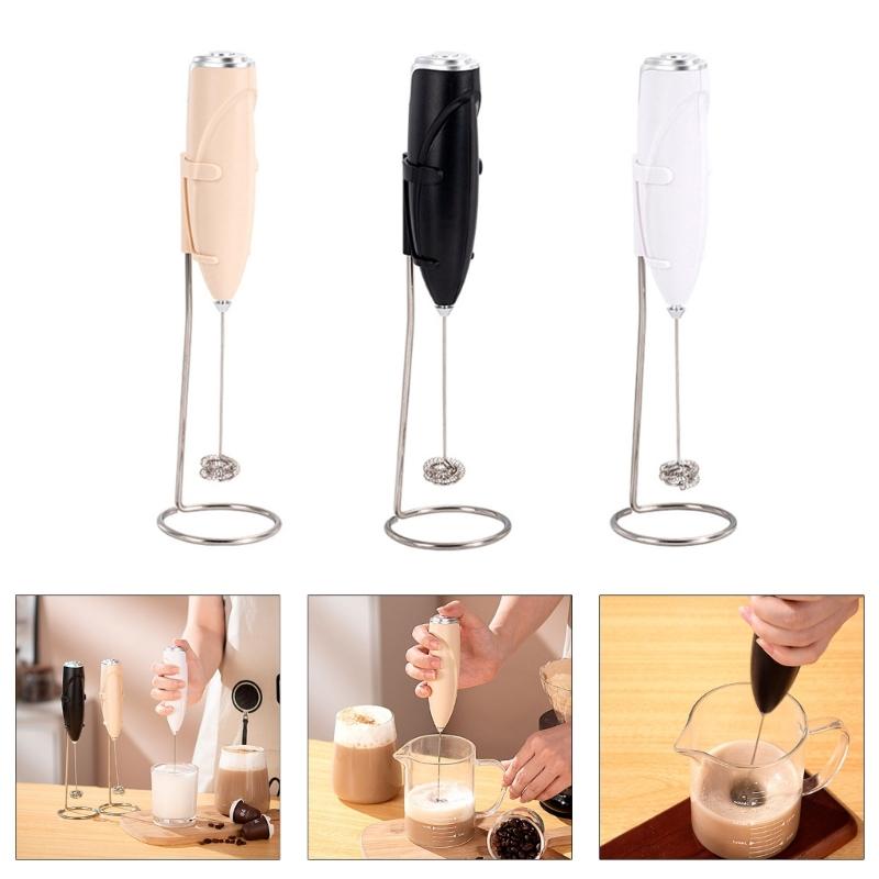 Miniature Electric Whisk for Lattes and Cappuccinos Handheld Milk Frother for Home or Office Battery Powered Drink Mixer