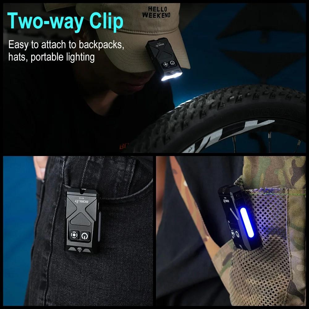 EV10 EDC Flashlight 10W Magnetic Keychain Light Waterproof IP66 Sanan Chip (Crystal Energy TG3)   RGB Minilight with