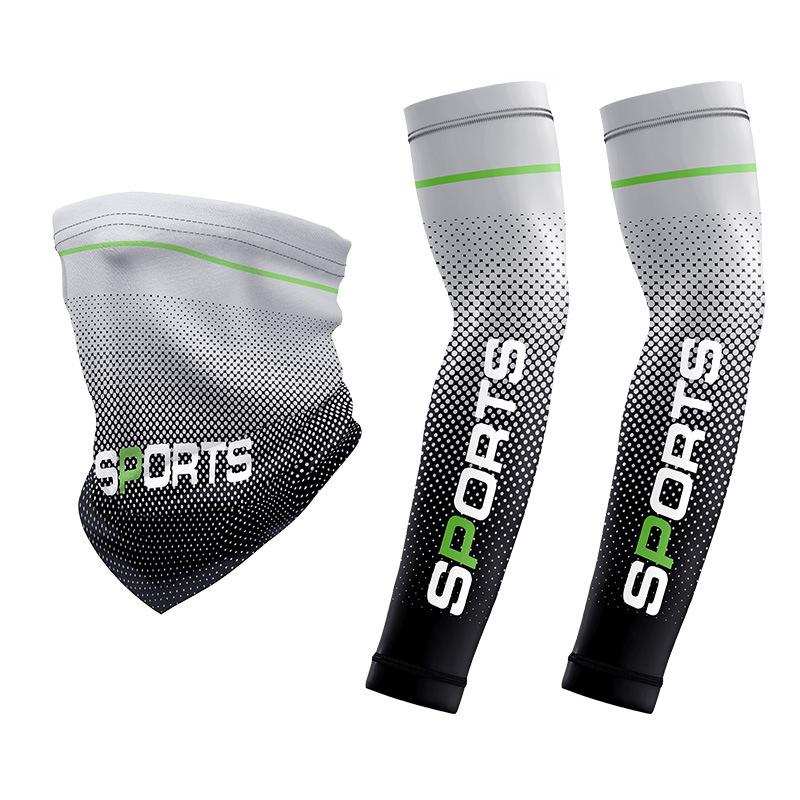 Sleeves & Mask Set  UV Protection, Elastic & Breathable, Anti Slip,for Cycling Motorcycle Fishing Outdoor Breathable Arm Guards