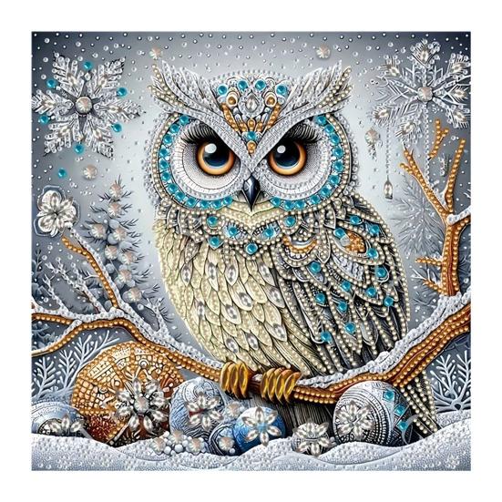 Rhinestone Painting Kits for Beginners 5D Animal DIY Rhinestone Art with Special Shaped Drills Owl Seahorse Gem Art Rhinestone Crafts