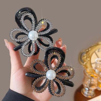 New Rhinestones Hollow Flower Hair Claw For Women Girls Fashion Elegant Hair Ornament Hair Clips Headband Hair Accessories