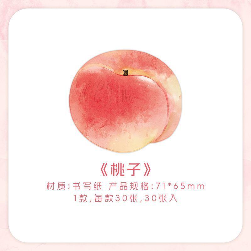 

Fruit Basket Second Series Special Shaped Post Notes Cute Fruit Student Message N Times Memo Pad Writing Pads Sticky Note персиковый