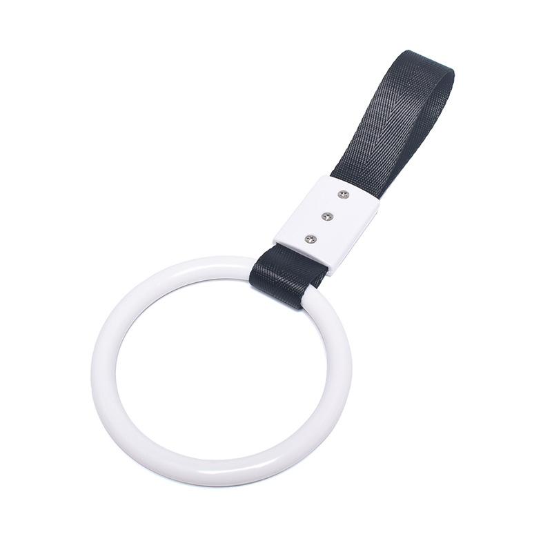 Car decoration pull ring cherry blossom circular inner handle suspension decoration night light modification tail pendant