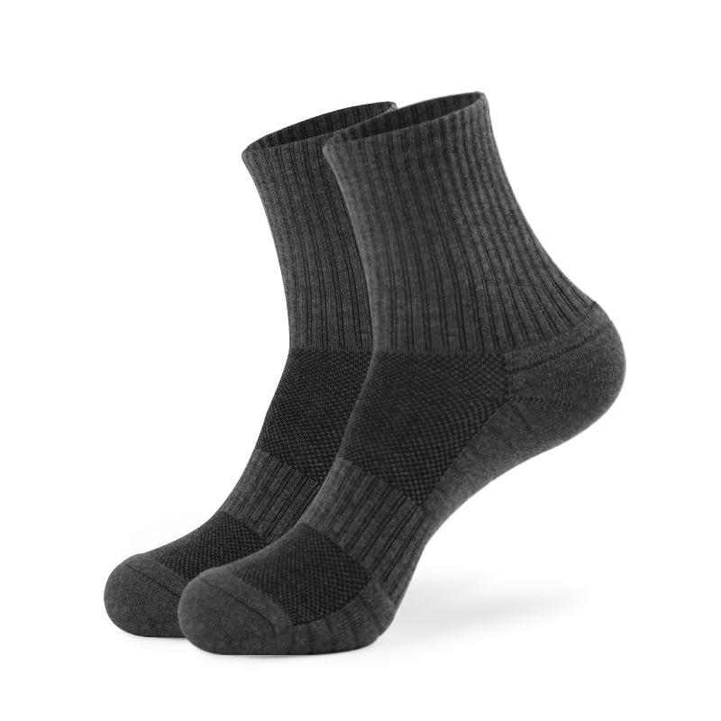 Herren Dicke Baumwoll-Sportsocken - Atmungsaktiv, Schweißabsorbierend, Basketball- und Laufsocken