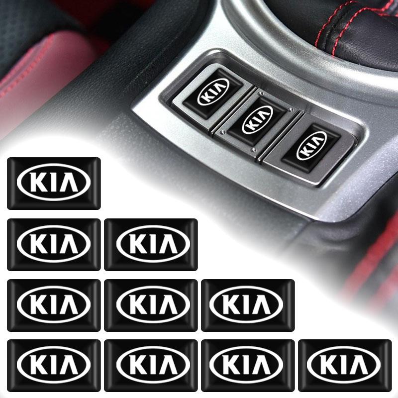 2/5/10Pcs Carbon Fiber Steering Wheel Car Logo Emblem 3D Stickers For KIA Rio Ceed Sportage Cerato Soul Sorento Flip R K2 K3 K5 K6 K7 K8 Soul