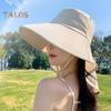 Cappello da Sole da Donna a Tesa Larga Design Blocca-Sole Traspirante Cappello Protezione UV Tinta Unita Coulisse Regolabile Cappello da Tè per Esterno