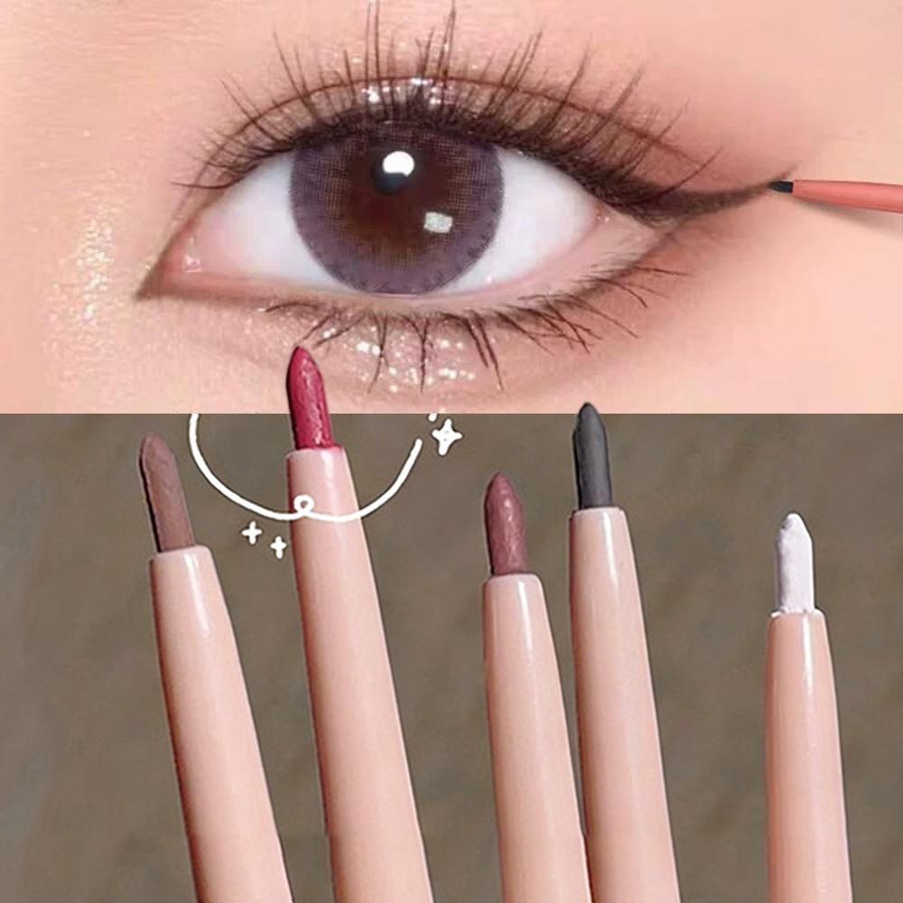 Ultra-fine Gel Eyeliner Pencil Rose Brown Under Eye Liner Pen Waterproof Matte Aegyosal Lying Silkworm Quick Drying Eyes Makeup