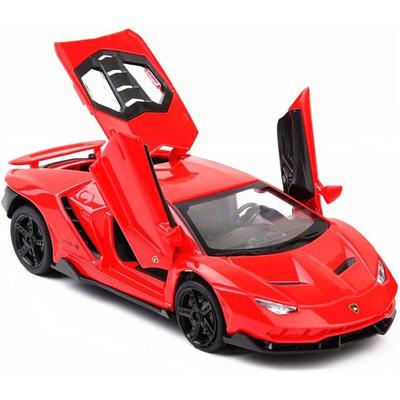 1/32 Scale Alloy Collectible Red Lambo LP770 Toy Pull Back Vehicles Diecast Cars Model with Light & Sound