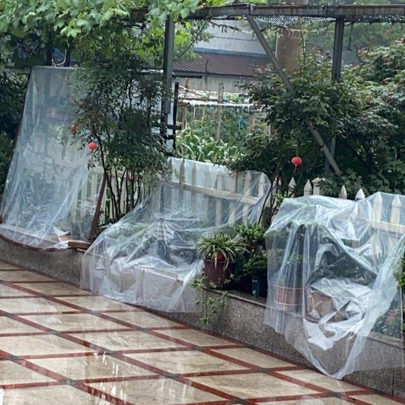 Upgraded Transparent PE Film Home Furniture Dustproof Shelter Balcony Succulent Plants Rainproof Cloth Keep Warm Light Tarpaulin