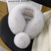 New Product Luxury, Good Quality, Exquisite Fox Hair Wide Version Suction Buckle Scarf, Fur Scarf, Big Ball Warm Scarf