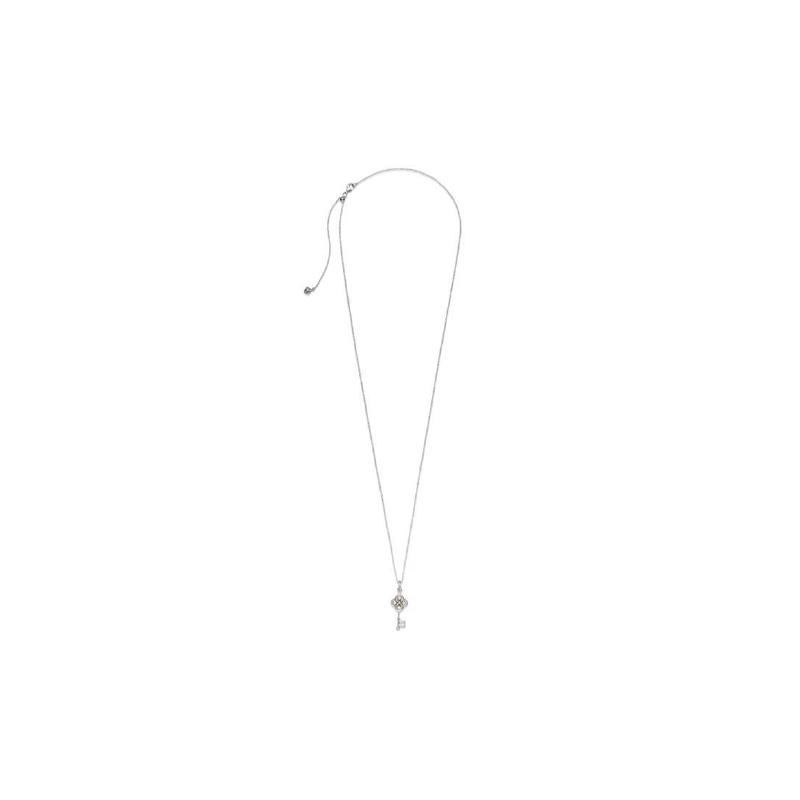 Pandora Collana con ciondolo a forma di chiave e fiore bicolore in oro 14K e argento 925 per donna 399339C01-70