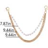 Imitation Pearl Chain Anklet for Women's Martin Boots & Canvas Shoe Accessories