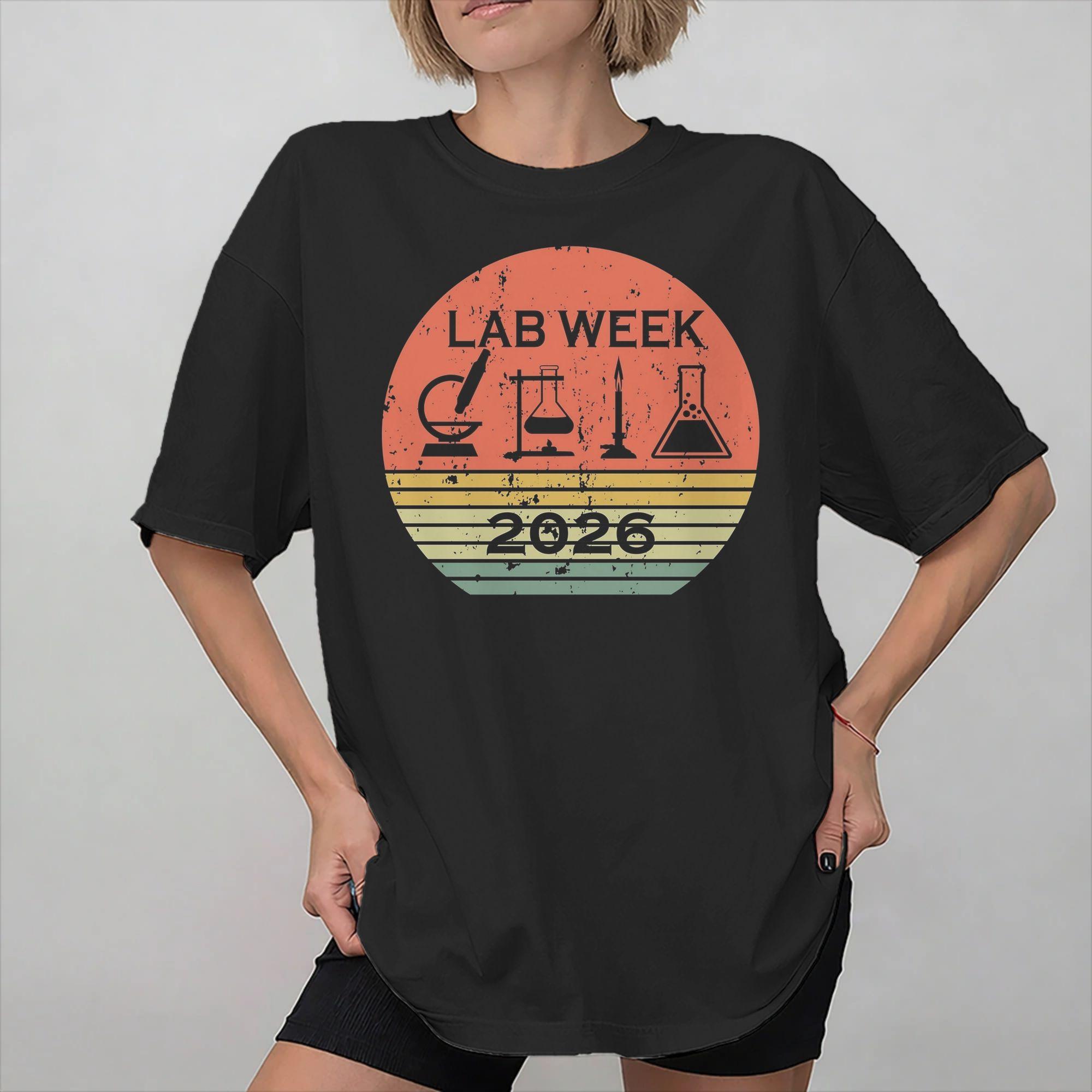 Unisex Women Graphic Printing Lab Crew Lab Week 2026   Tee T Shirt Cotton  Tshirts Clothing S