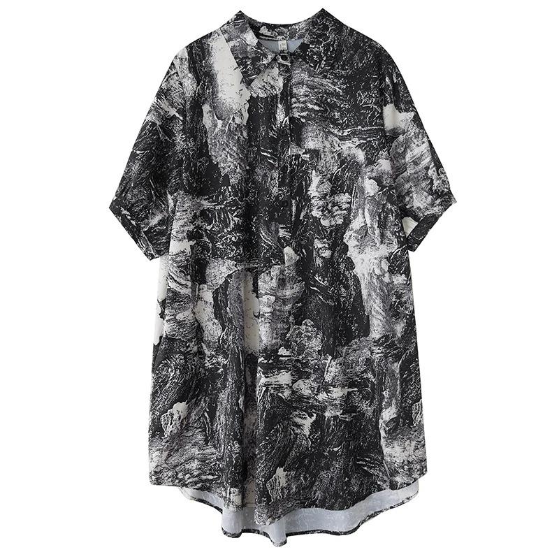 Xitao Loose Print Shirt Dress ZMY1150