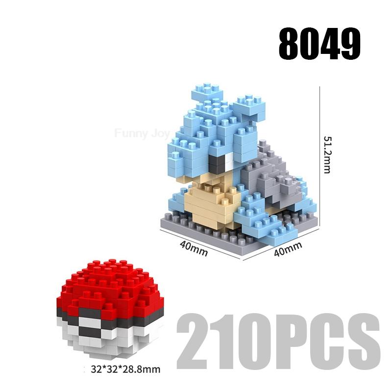 Funny Pokemon Building Blocks Assembly Anime Picachu Charizard Doll Blastoise Bulbasaur Gengar Pokémon Bricks Toy for Kid Gift