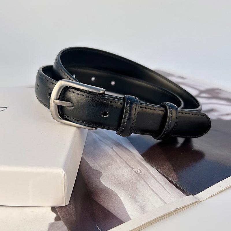 Leather Belt Ladies Cowhide Belt Retro Casual Belt Women'S Belt