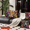 2D Vintage Hummingbird Floral Throw Pillow Covers Pattern Cushion Cover Suitable For Sofa Bedroom Car Pillow Cover