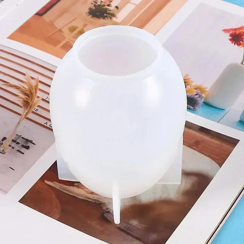 

Creative Handmade Shape 3D Egg Shaped Candle Silicone Mold DIY Chocolate Cake Mold Baking Tools Easter Egg Resin Candle Mold світло-сірого кольору