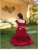 French Retro Red Polka Dot Slimming Summer Dress for Women - Waist-Cinched, Resort Style, Long Design