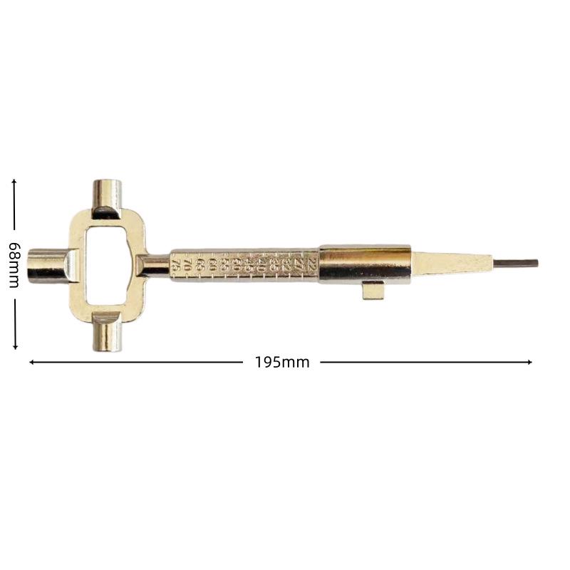 Lock Body Wrench & Measurement Tool for Door & Window Maintenance and Inspection