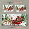 Cuvertură de pilotă pentru bătrâni 3 buc. Set de pat drăguț Elk Set (1 Husă de pilota și 2 Fete de pernă) Decor Mobilier de Crăciun Fără Umplutură/Miez