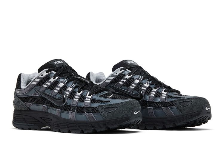 Nike P-6000 Piele întoarsă Antracit Metalic Argintiu