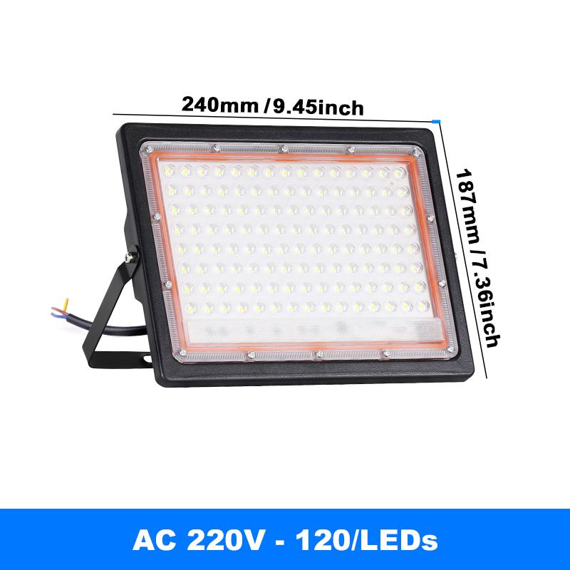Led Floodlight Outdoor IP66 Waterproof 72 120LEDS LED Flood Light Spotlight LED Reflector Stage Lamp Floodlight Street Lamp