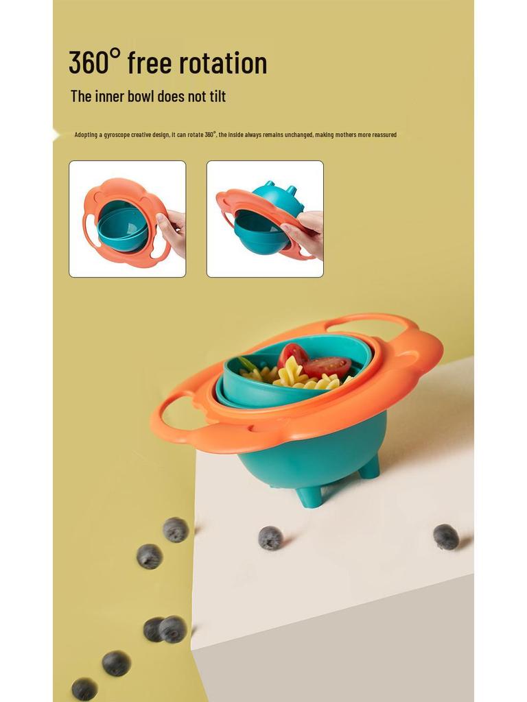 Rotating Baby Bowl: Spill-Proof, Durable Training Plate for Infants