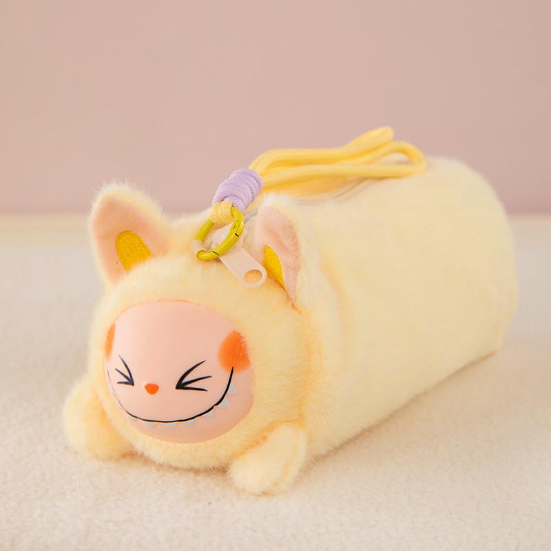 Pen Case Plush With Lanyard Design And Soft Material For School Use