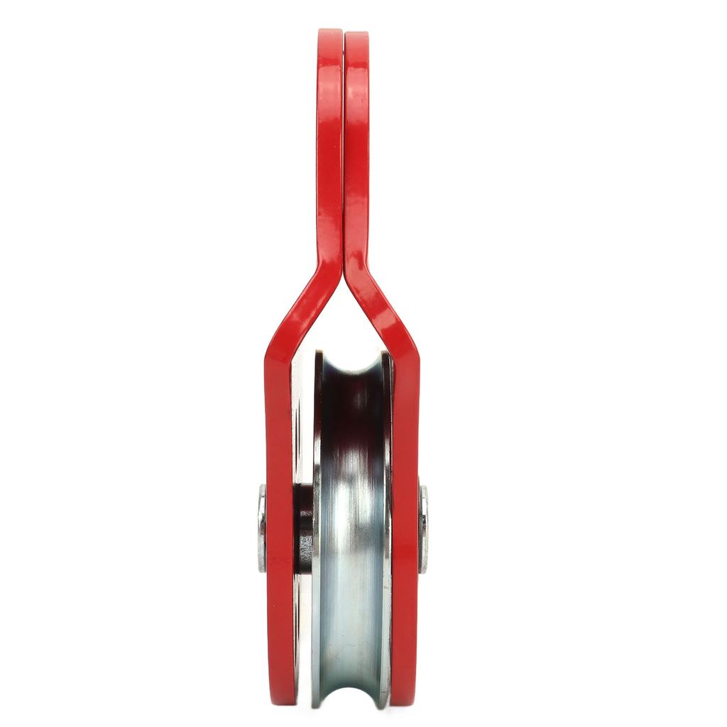 Winch Pulley Block Snatch Block Towing Pulley 4T Load Bearing Capacity Heavy Duty Winch Pulley Red for Truck Tractor ATV UTV