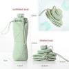 Robuste, faltbare 600-ml-Wasserflasche, auslaufsicheres Ventil, wiederverwendbare, faltbare Reise-Wasserflasche für Fitnessstudio, Camping und unterwegs