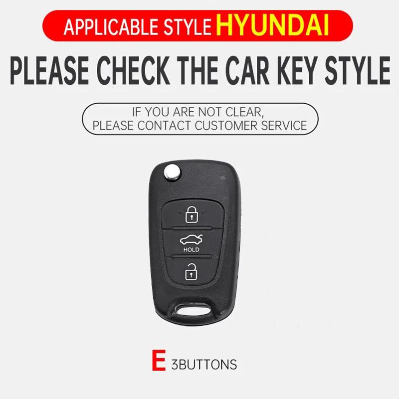 Zinc Alloy Leather Car Key Case For Hyundai I20 I30 Ix20 Ix25 Ix35 Elantra Kia Sportage Rio 3 Soul Optima Ceed Pro K5 K2 Pride