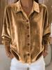 Women's Velvet Shirt with Lapel Collar In Multiple Colors