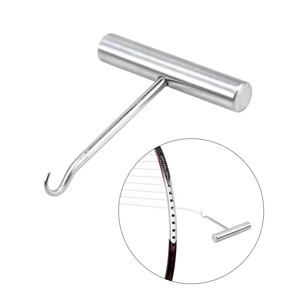 Racquet Pull Hook Stringing Tool for Badminton Squash Racket Stainless Steel Tennis Racket String Assistance Puller