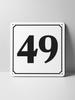 Metal Sign Black House Number On White Background Outdoor Wall Art Decor