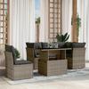 VidaXL Garden Lounge Set 6 Pcs with Grey Cushions Wicker 3266590