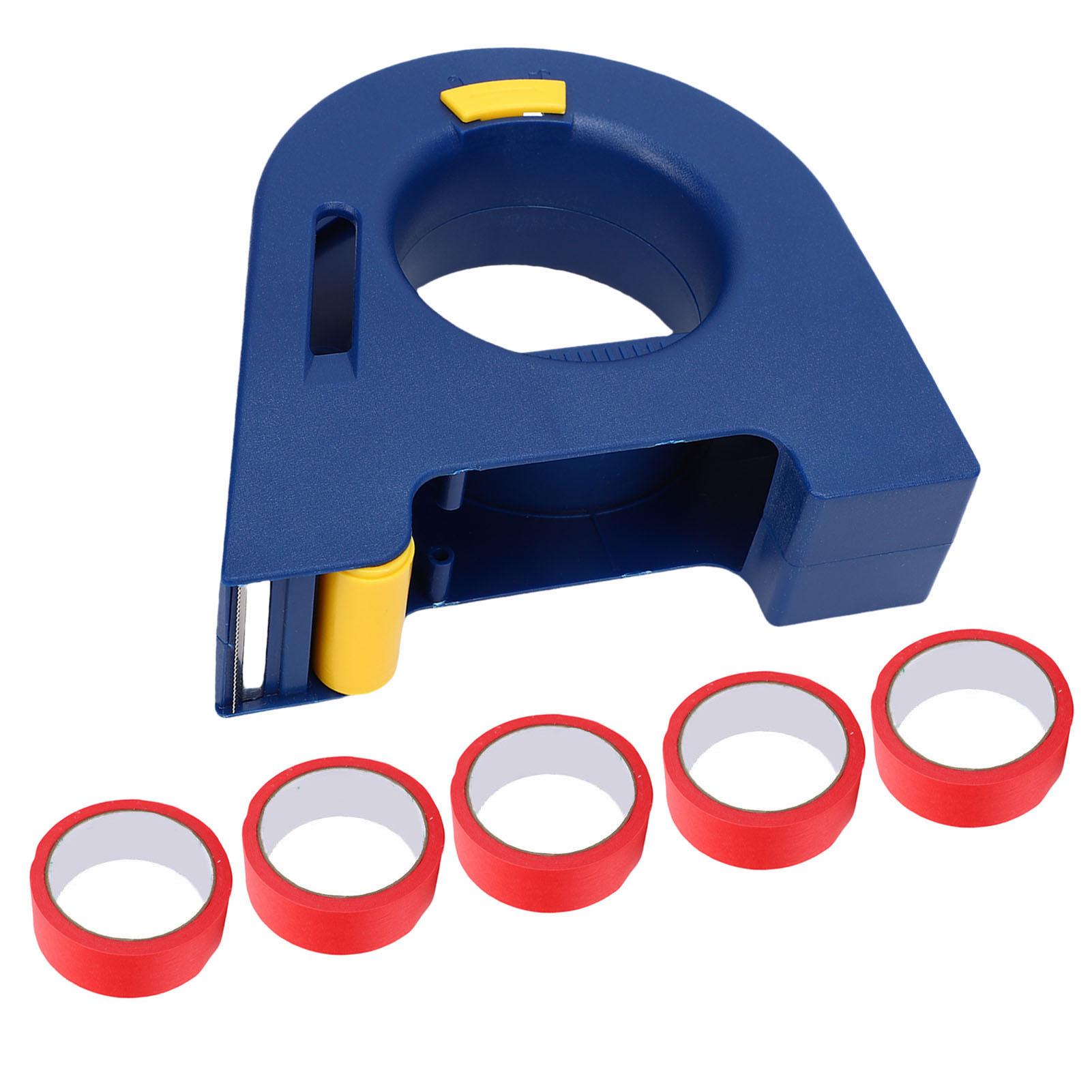 

Painters Tape Applicator Masking Master Dispenser Portable Cutter for Floor Wall Window Doors Cabinets Painting with 5 Rolls 35mm Width Red Stickers