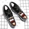 Italy Luxury Brand Loafers Men Shoes Tassel Man Designer British Style Lacquered Leather Mens Shoes Thick Bottom Wedding Shoes