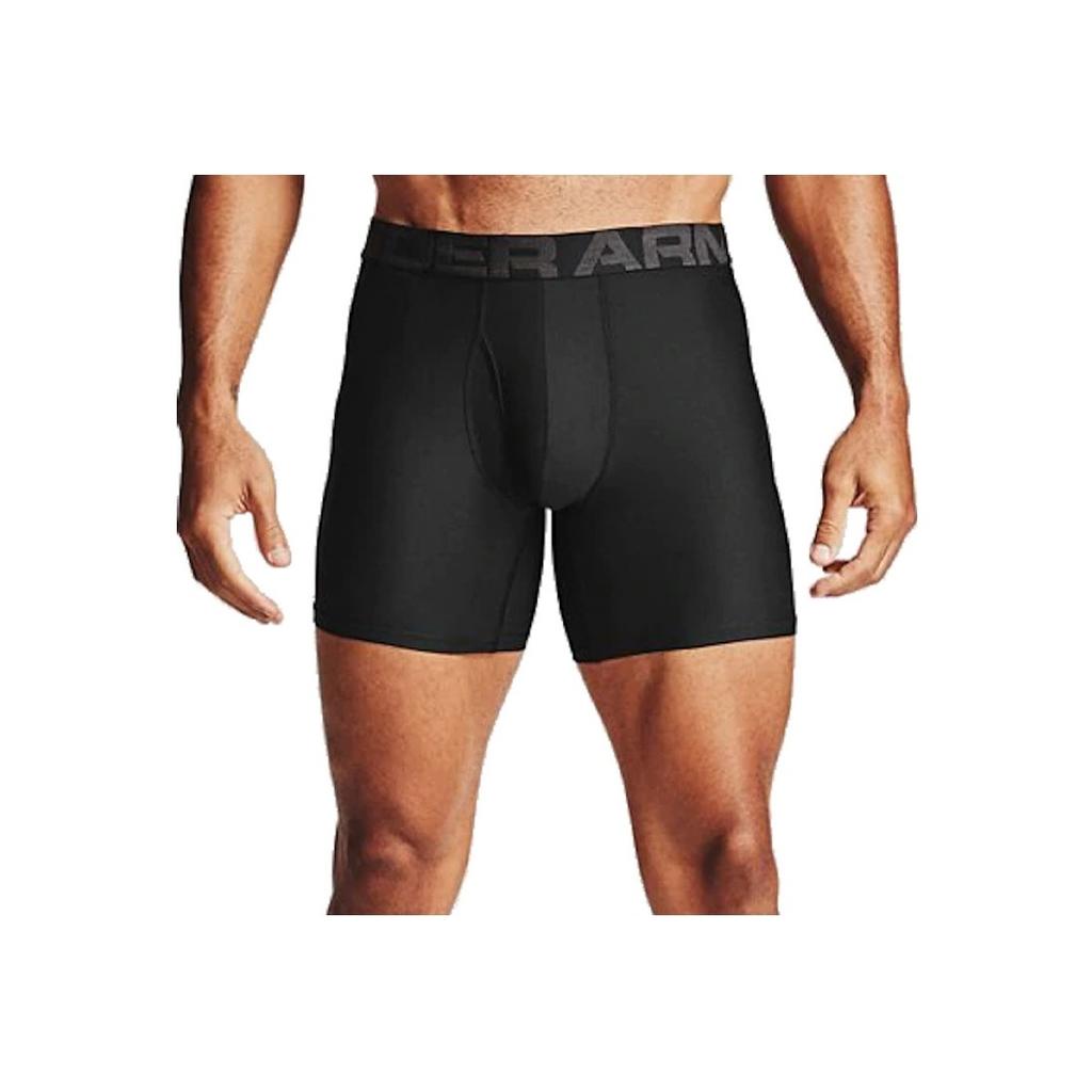 Under Armour Tech Boxerjock 6-Inch 2-Pack Men Underwear Black 1363619-001
