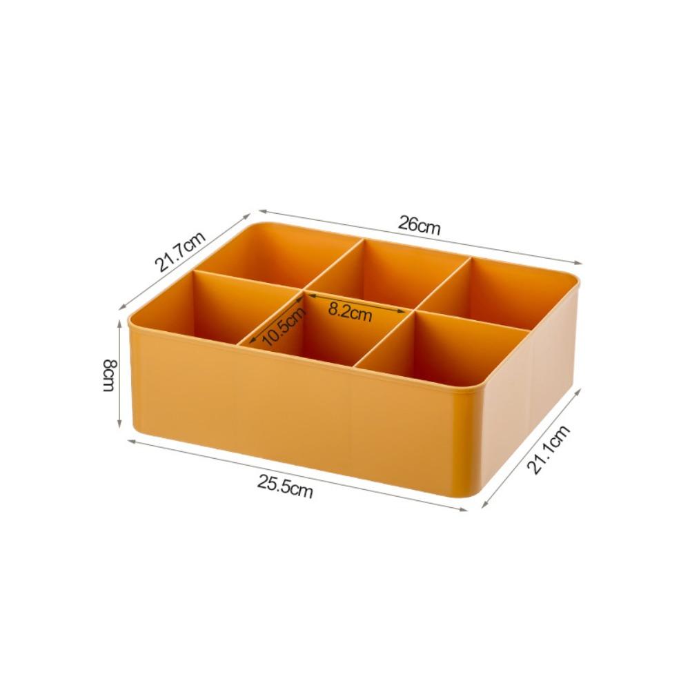 

Multifunctional Usage Storage Container Plastic Jewelry Office Storage Basket Home помаранчевий
