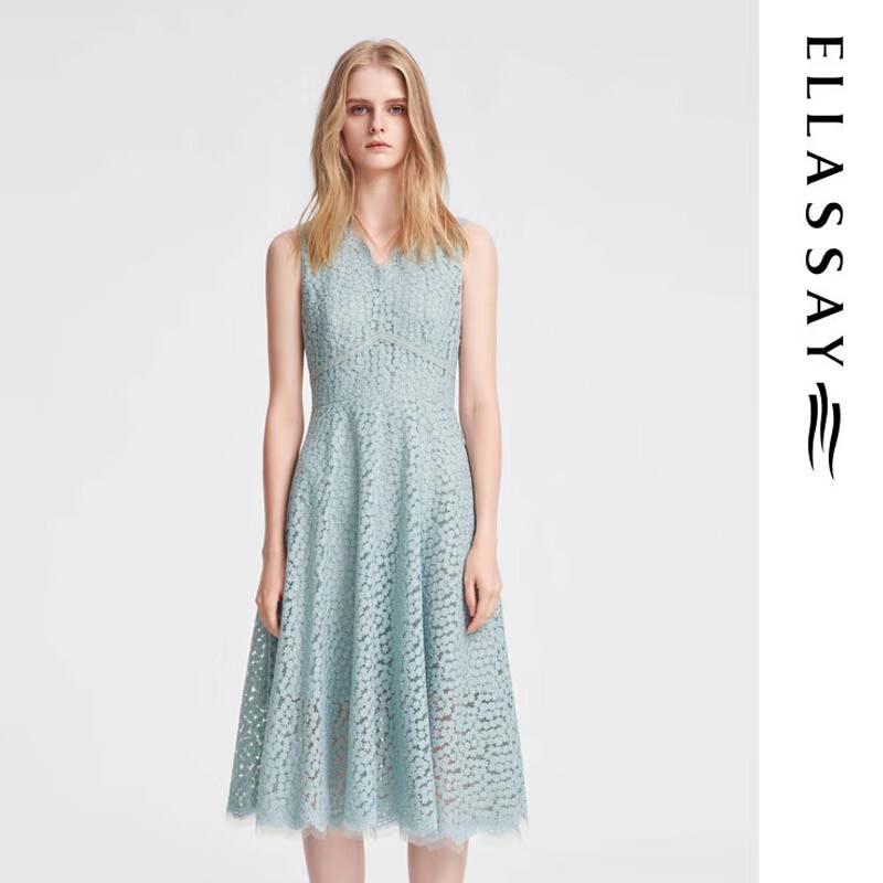 

ELLASSAY Women s French Sleeveless Mid-Length Dress L