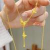 Gold Plated Butterfly Tassel Necklace - Women's Choker Birthday Gift for Girlfriend or Best Friend